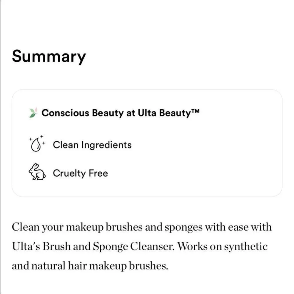 $4 🌙 Ulta‎ Beauty Brush & Sponge Cleaner NEW Conditioning